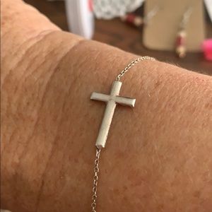 Sterling silver cross bracelet. Very delicate
